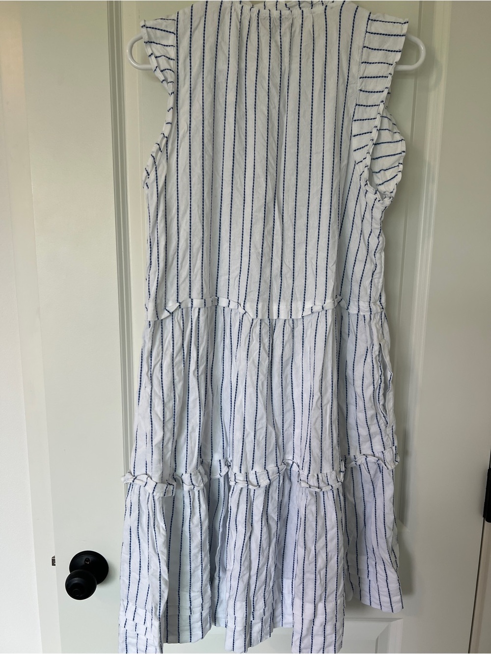 ME+EM Women's Striped Swing Tiered Mini Dress Size 12 - Picture 4 of 12